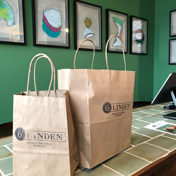 6 Linden grocery bags